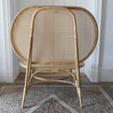 Fauteuil en rotin naturel et cannage de balî