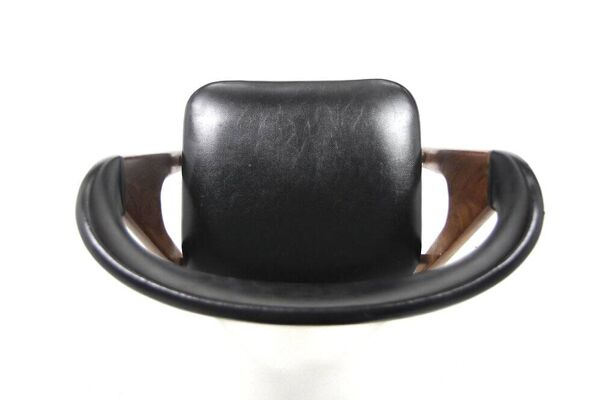 Chaise scandinave en teck en skaï, Danemark, 1960