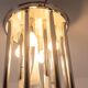 Murano glass and chrome metal chandelier. 1970s.