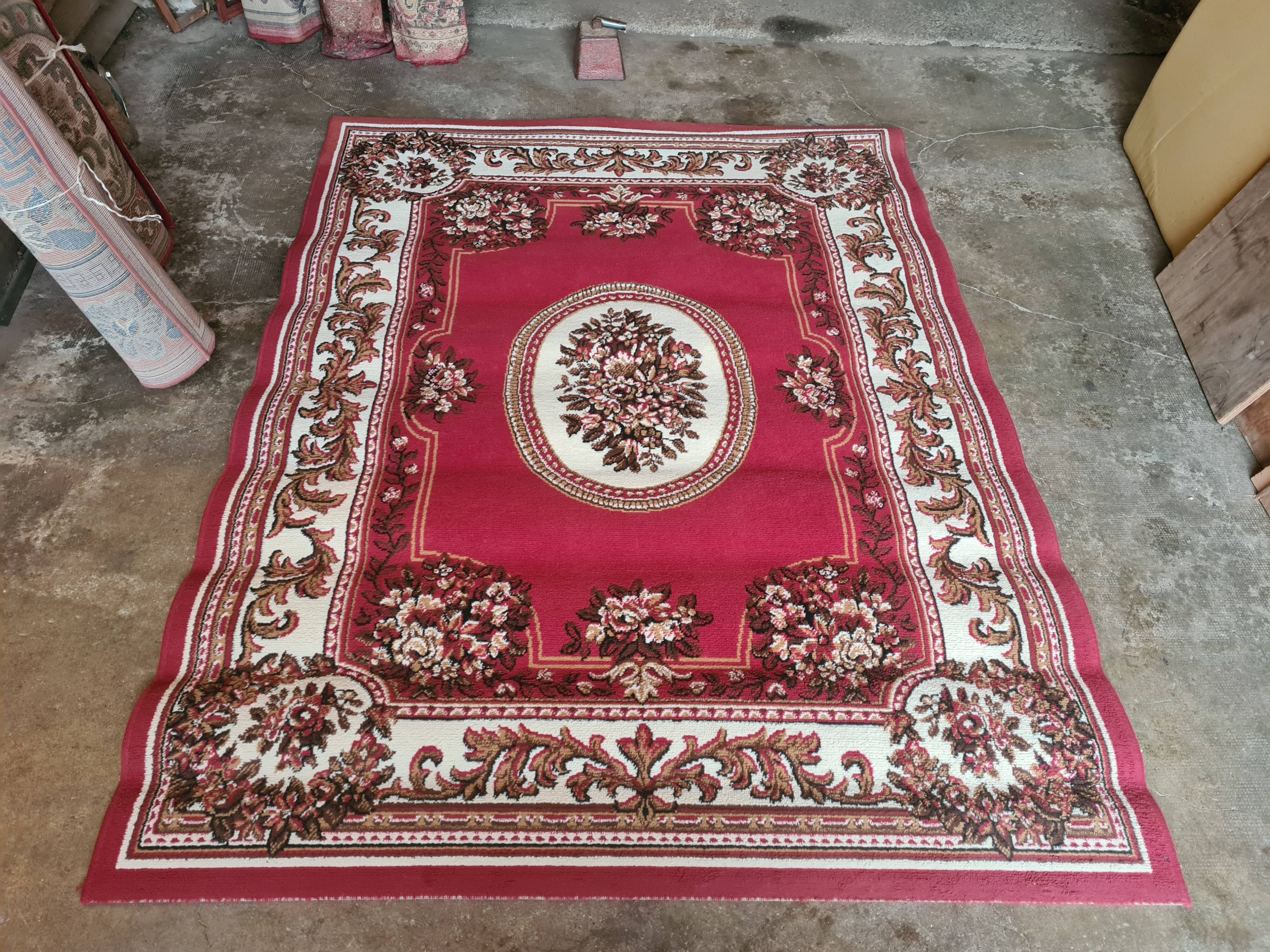 Vintage red carpet 1m62 x 2m15