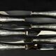 Set of 6 Christofle Marly model table knives – silver-plated – 24.5 cm