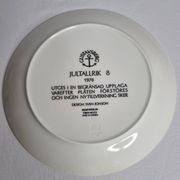 Assiette Gustavsberg "Jultallrik 8" (1978), Sven Jonson, édition limitée, 20 cm