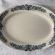 4 blue and white service dishes Alesia Longchamp Iron Land early 20th century