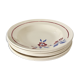 Lot de 6 assiettes creuses porcelaine opaque fleurs