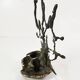 Brutalist cast iron candlestick, Belgium, 1960s.