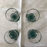 Set of 4 sweet wine glasses from the 1930s