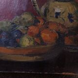 Painting, oil on panel, still life