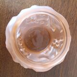 Art Deco pink glass paste ball vase