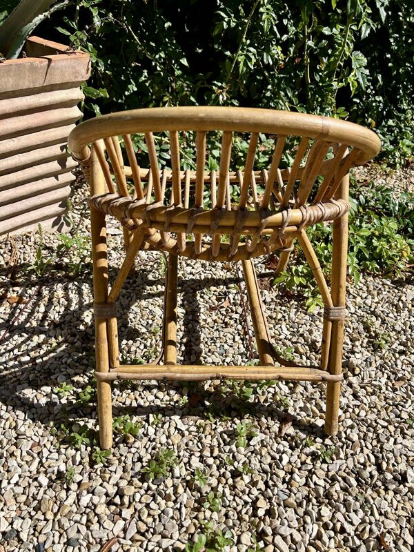 Petit fauteuil en rotin enfant