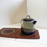 Wyncraft ceramic and teak trivet, England, 1970