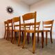 Set of 9 vintage wooden bistro chairs designed by Horgen Glarus