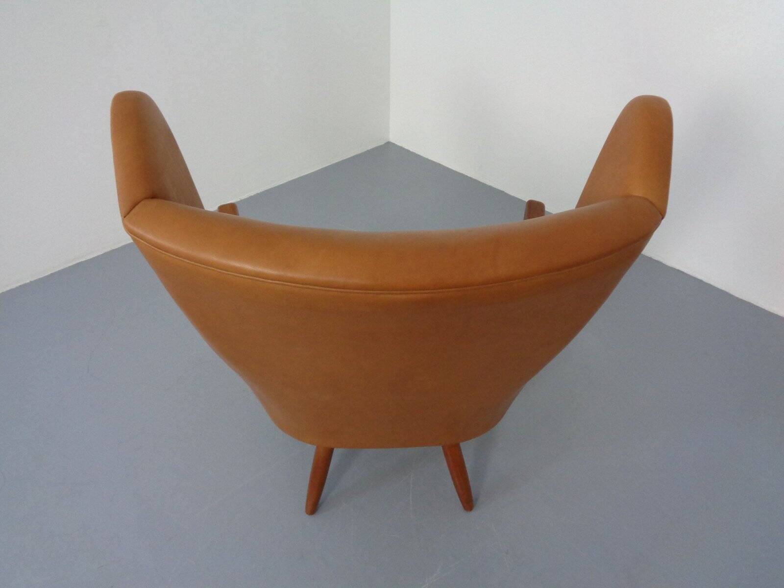 Teak and leather armchair by Svend Skipper for Skippers Møbler, Denmark, 1960s