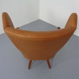 Teak and leather armchair by Svend Skipper for Skippers Møbler, Denmark, 1960s