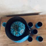 Enameled ceramic liqueur service