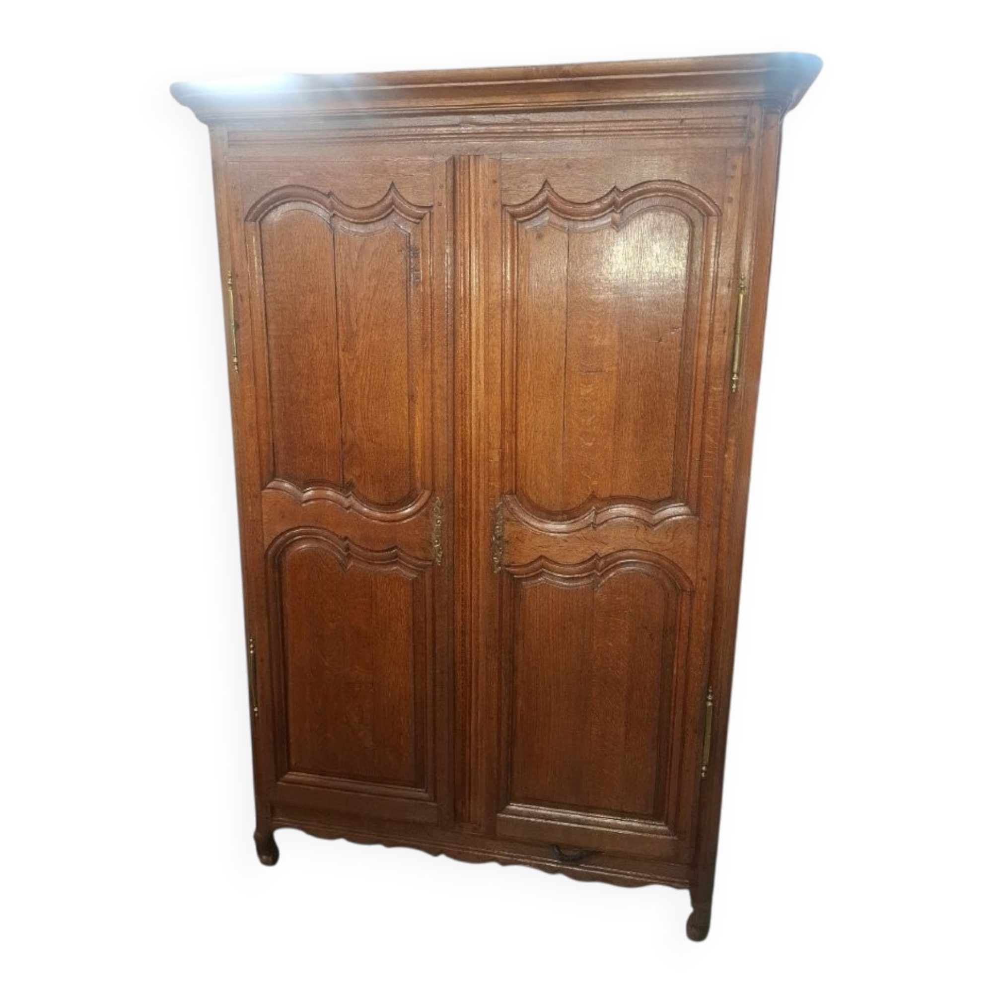 Solid oak wardrobe 19th century