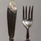 Antique 800/1000 silver carving set cutlery