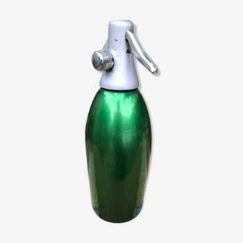 Siphon green aluminium, vintage 1960