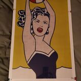 Large Roy Lichtenstein Exhibition Poster - Girl with Ball - Museum of Modern Art (MoMA) New Yo