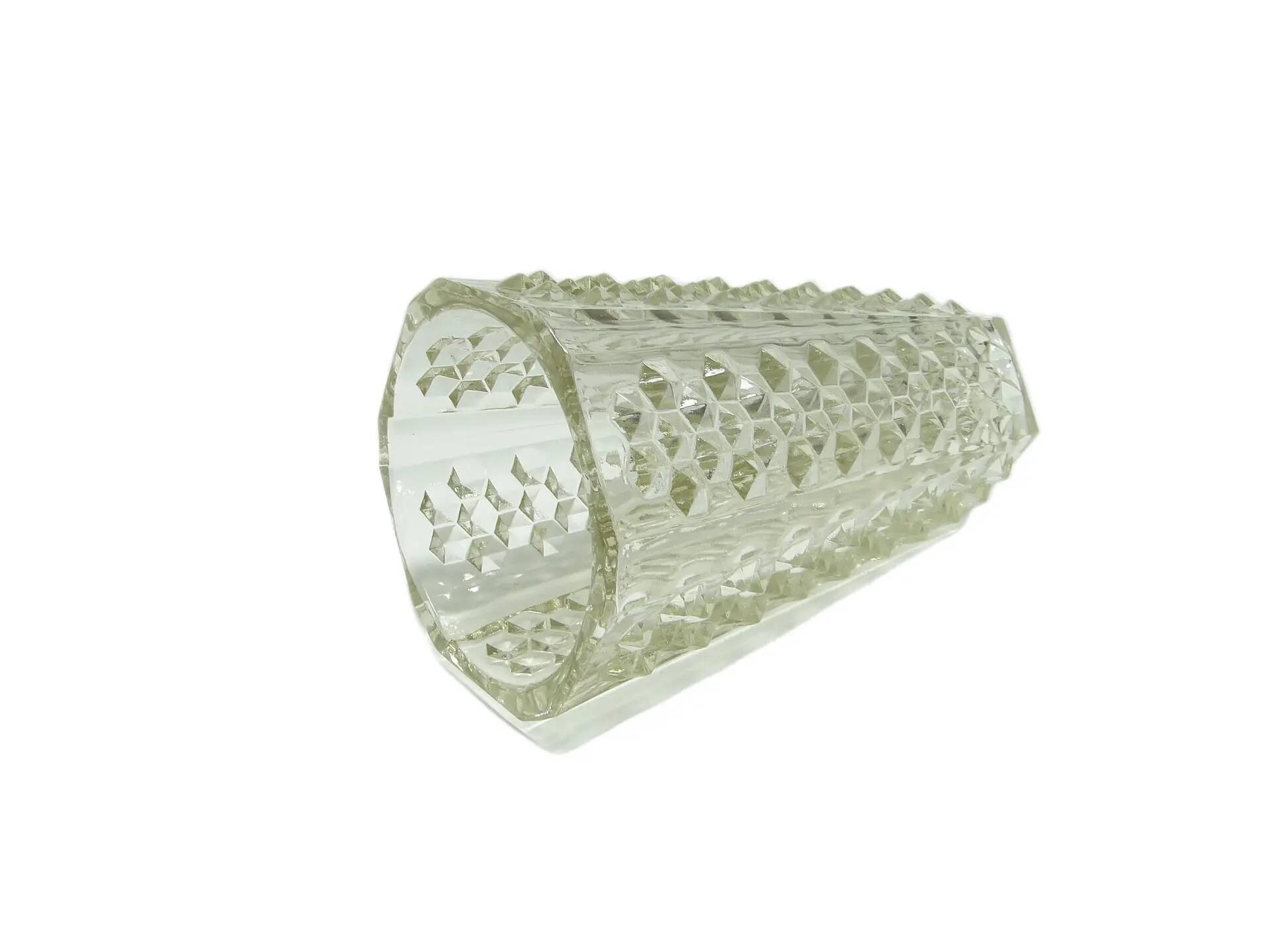 Ćwieki vase, transparent glass, Ząbkowice, Poland, 1970s.