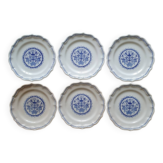6 Gien dessert plates