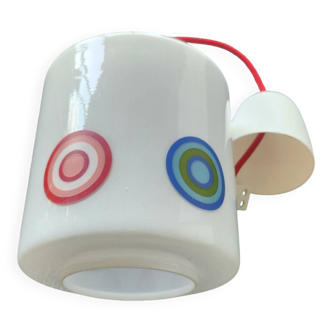 Vintage opaline glass pendant light