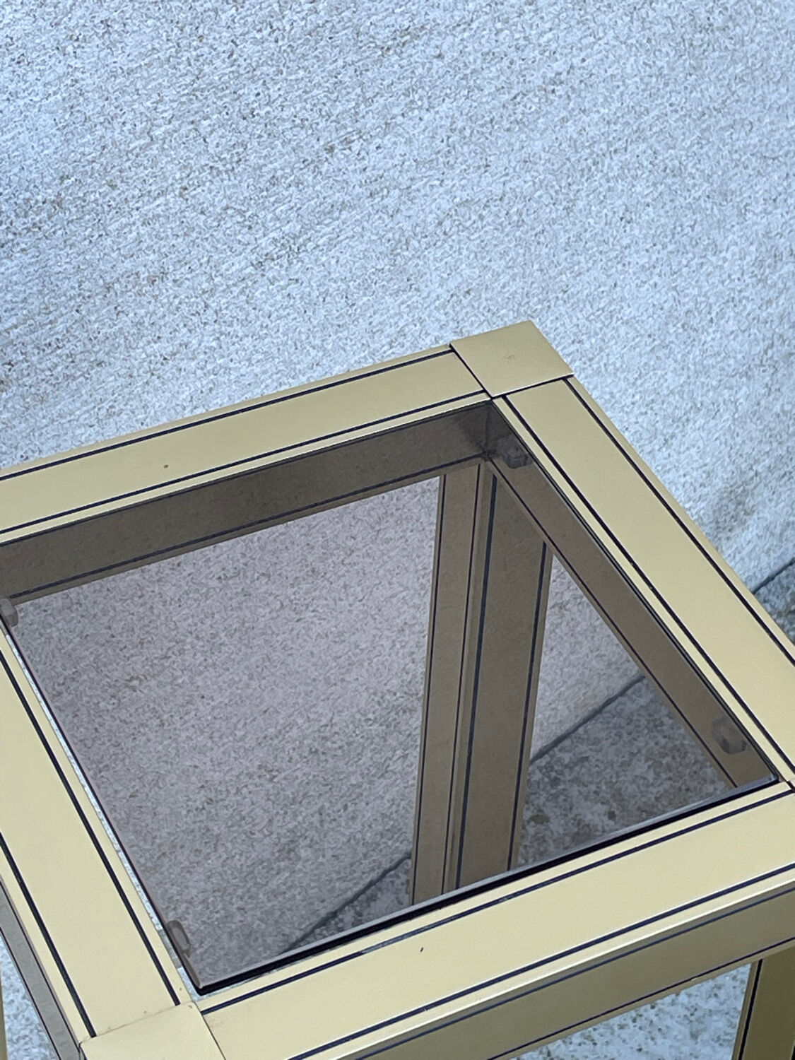 Modern vintage gold-plated console table