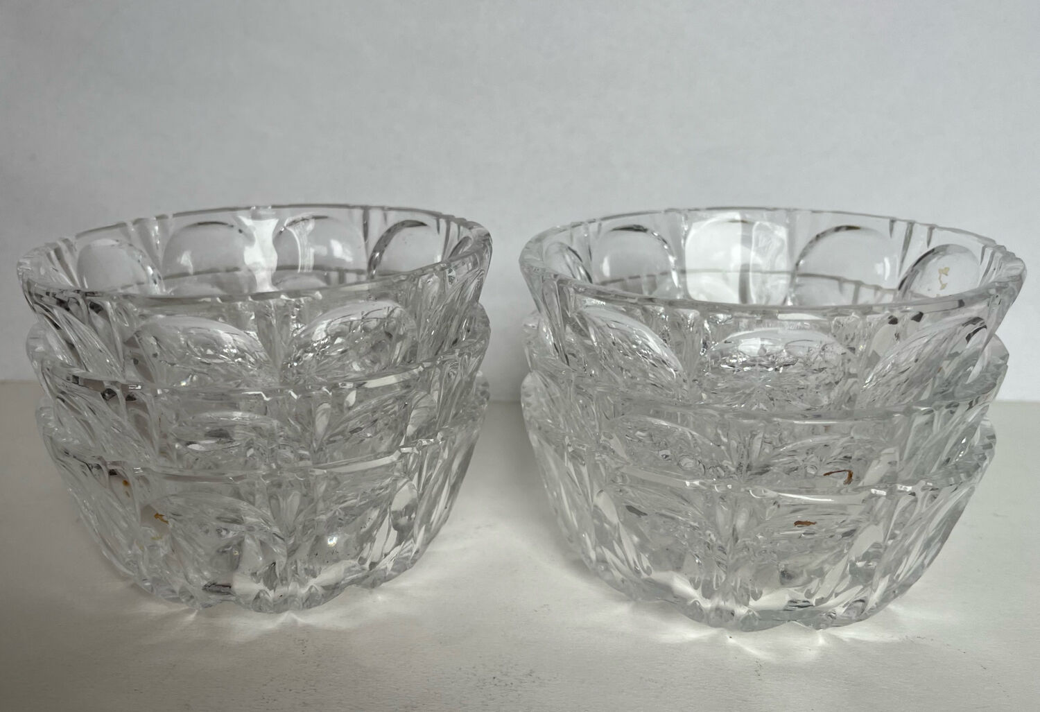 6 glass dessert cups