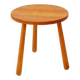 Vintage solid wood side table with rounded legs.