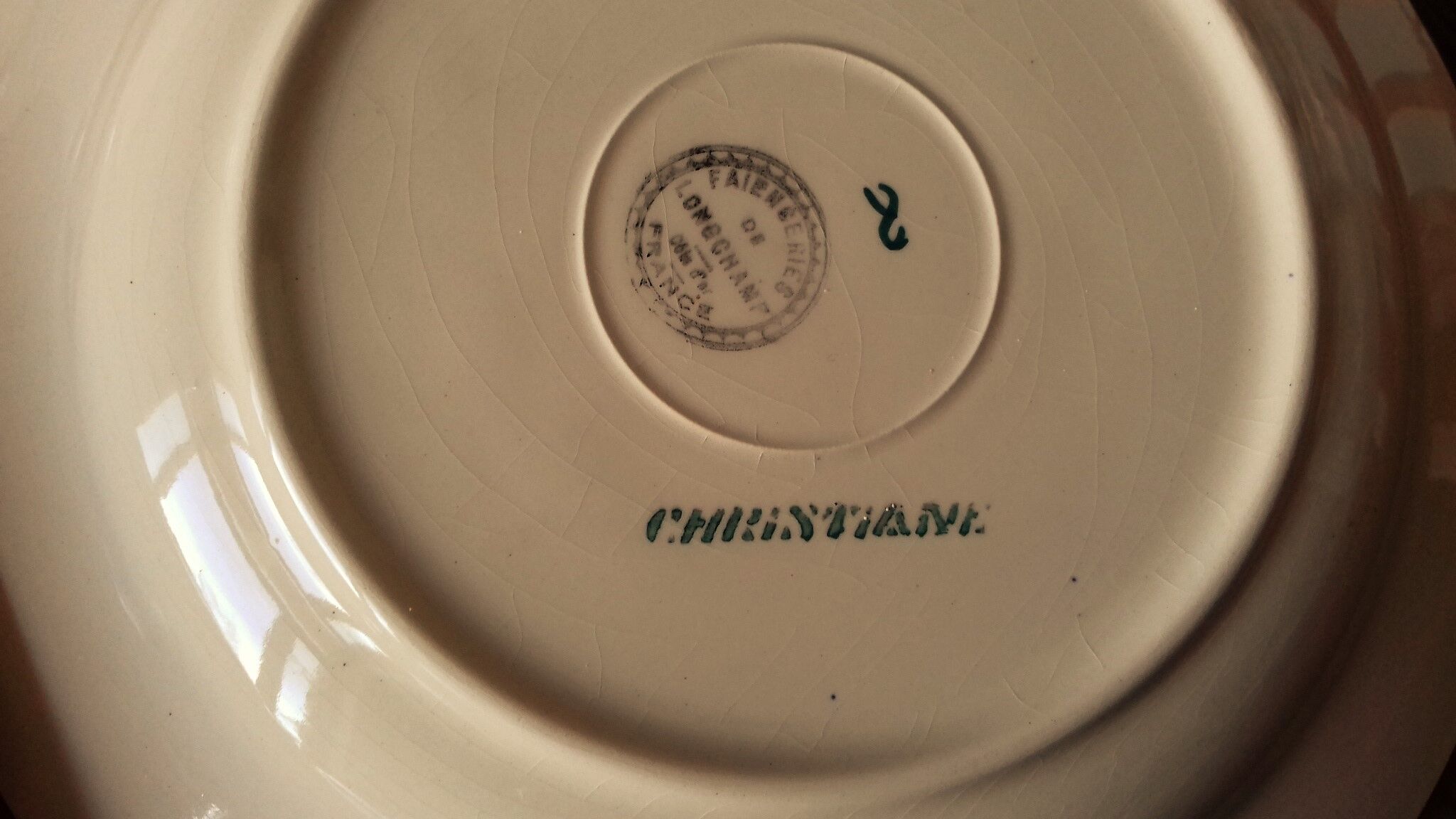 Lot 10 deep plates Longchamp Christiane