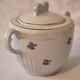 Covered sugar bowl half-porcelain Lunéville Keller and Guerin A587