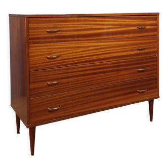 Vintage mahogany veneer chest of drawers
