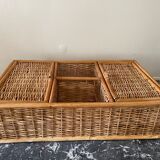 Bamboo and rattan shelf 2 doors