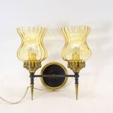 Double wall sconce | Midcentury Ialian design | Gio Ponti | vintage 50's