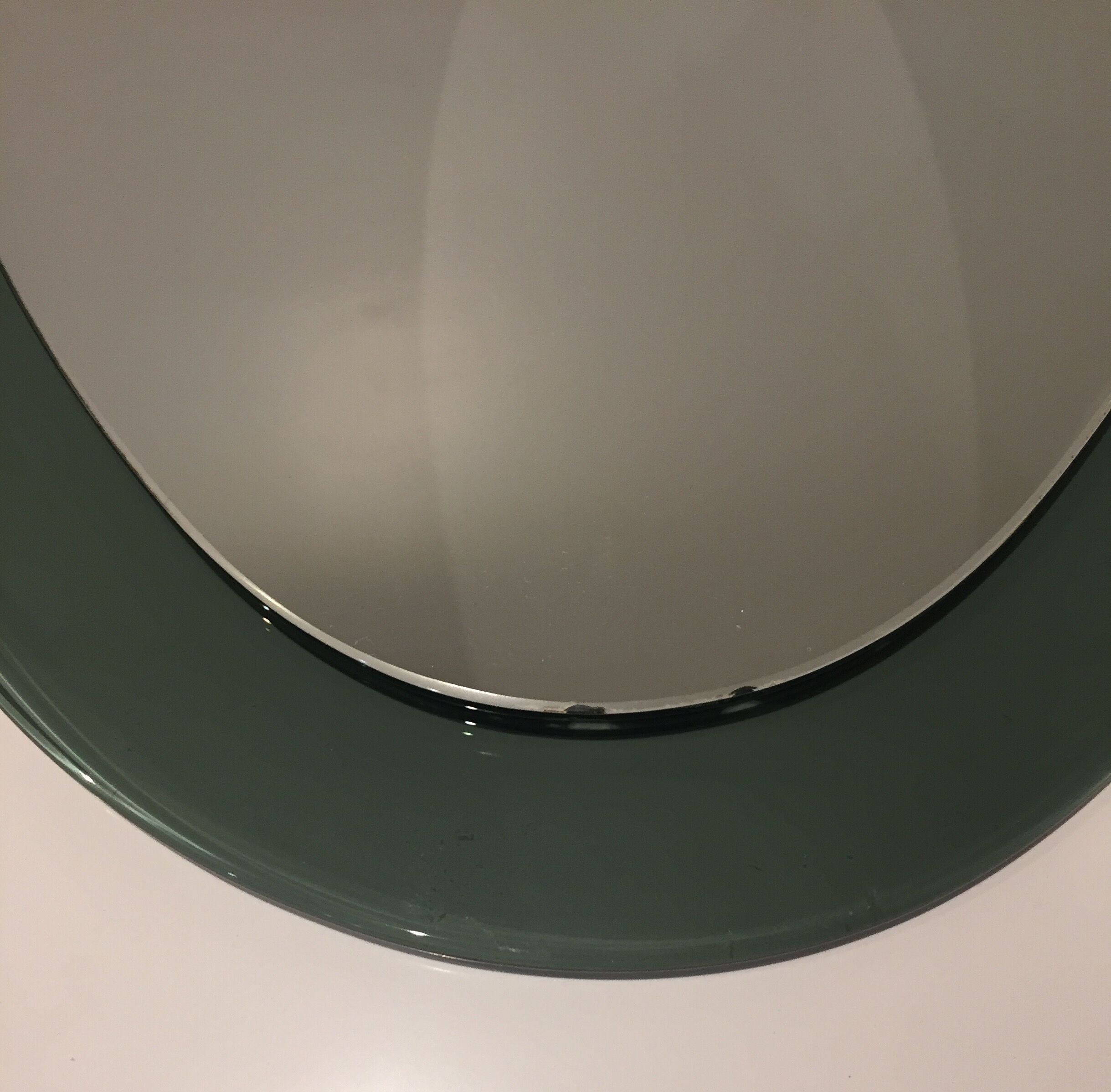 Double egg-shaped mirror, Italian design, 1960s / 1970s