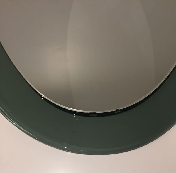 Miroir double en forme d'oeuf, design Italien, années 1960 / 1970