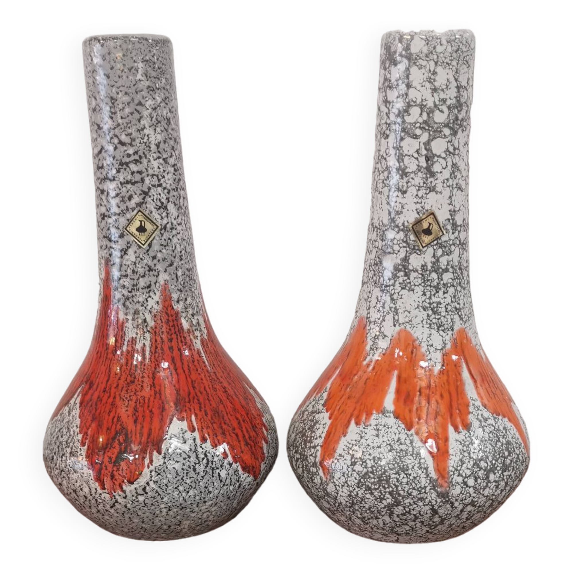 Vintage fat lava vase k369 made in Hungary in the 70s