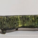 Vintage free-form tripod ceramic cactus planter