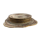 English dessert service 6 plates and 1 Grafton Royal dish