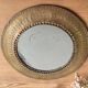 Round hammered brass mirror / vintage openwork