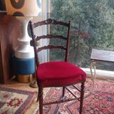 Rare chaise de chambre Napoléon III (1870/80), de style anglais