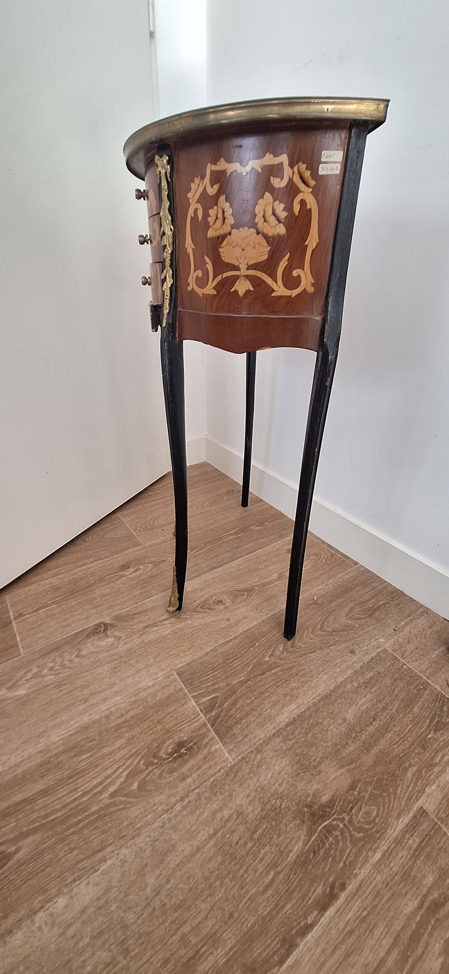Louis XV style demi-lune consoles