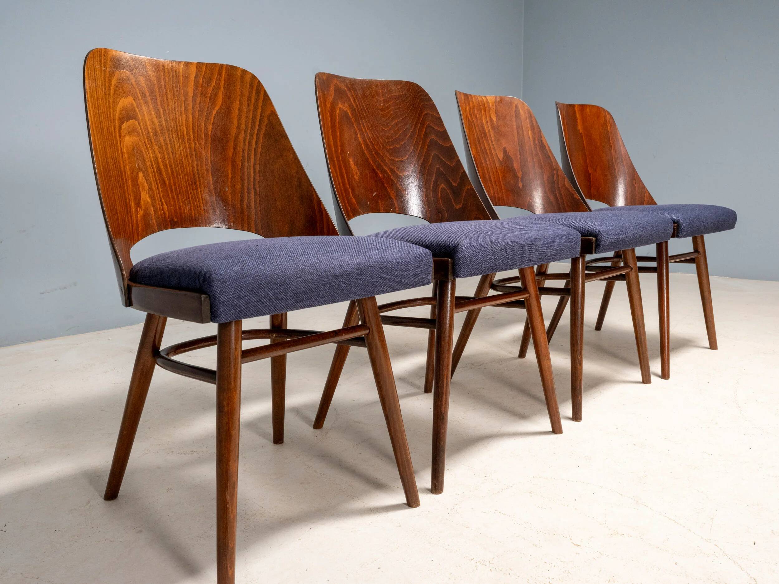 Set of 4 TON 514 chairs, Oswald Haerdtl, Czechoslovakia, 1950s