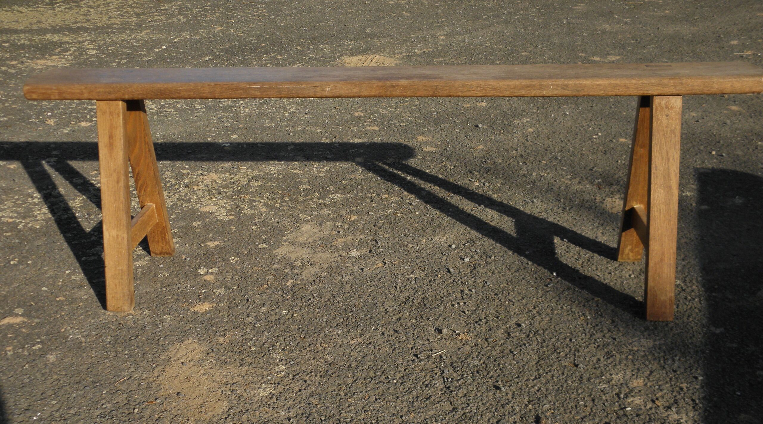 Pair of oak farmhouse benches 150 cm