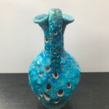 Pichet aiguière céramique avec ecumes bleu vintage