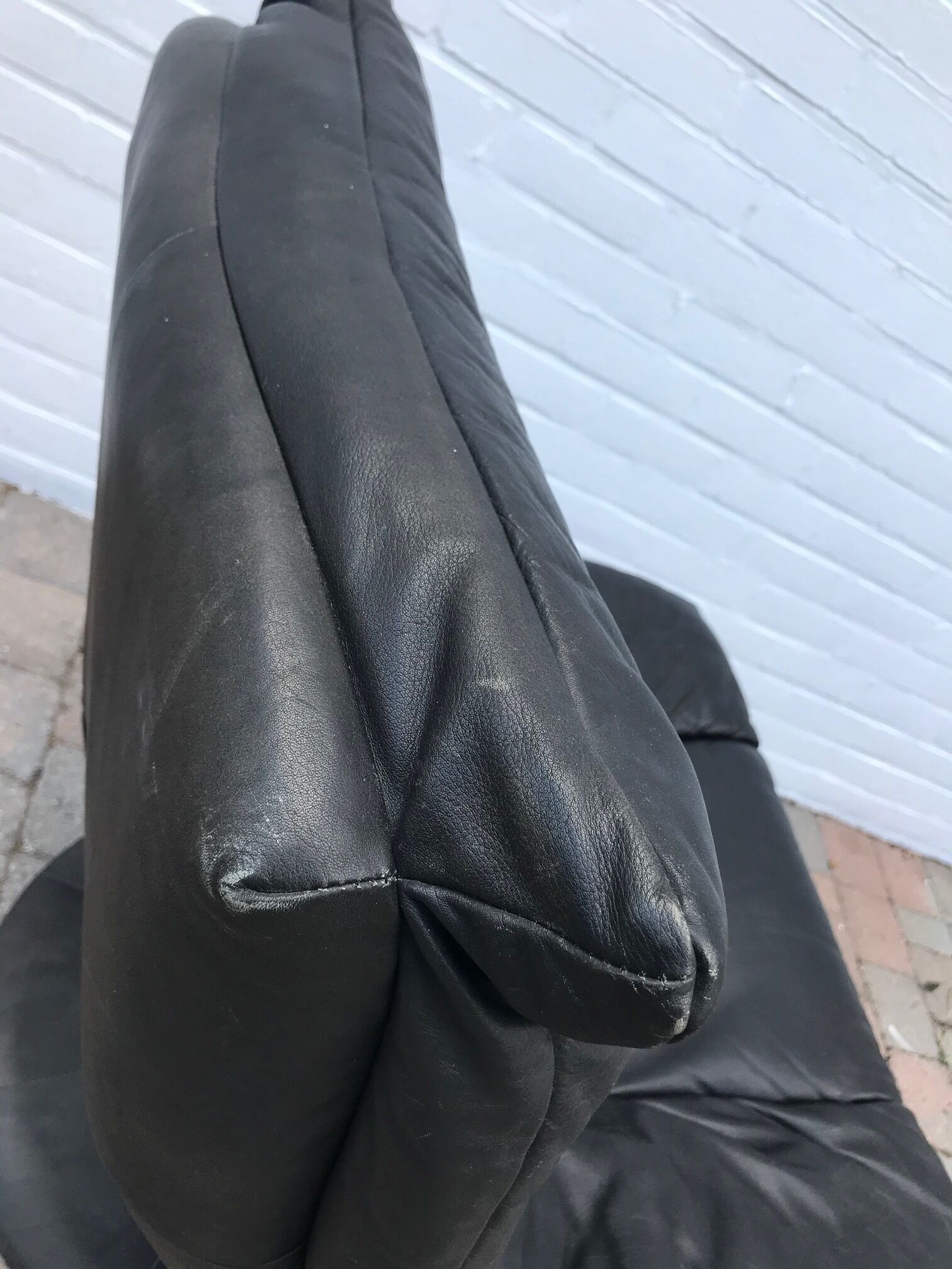 80s leather armchair