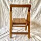 Antique varnished wooden folding chair for children