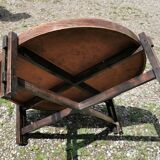 Coffee table in wood and ceramic signed Capron