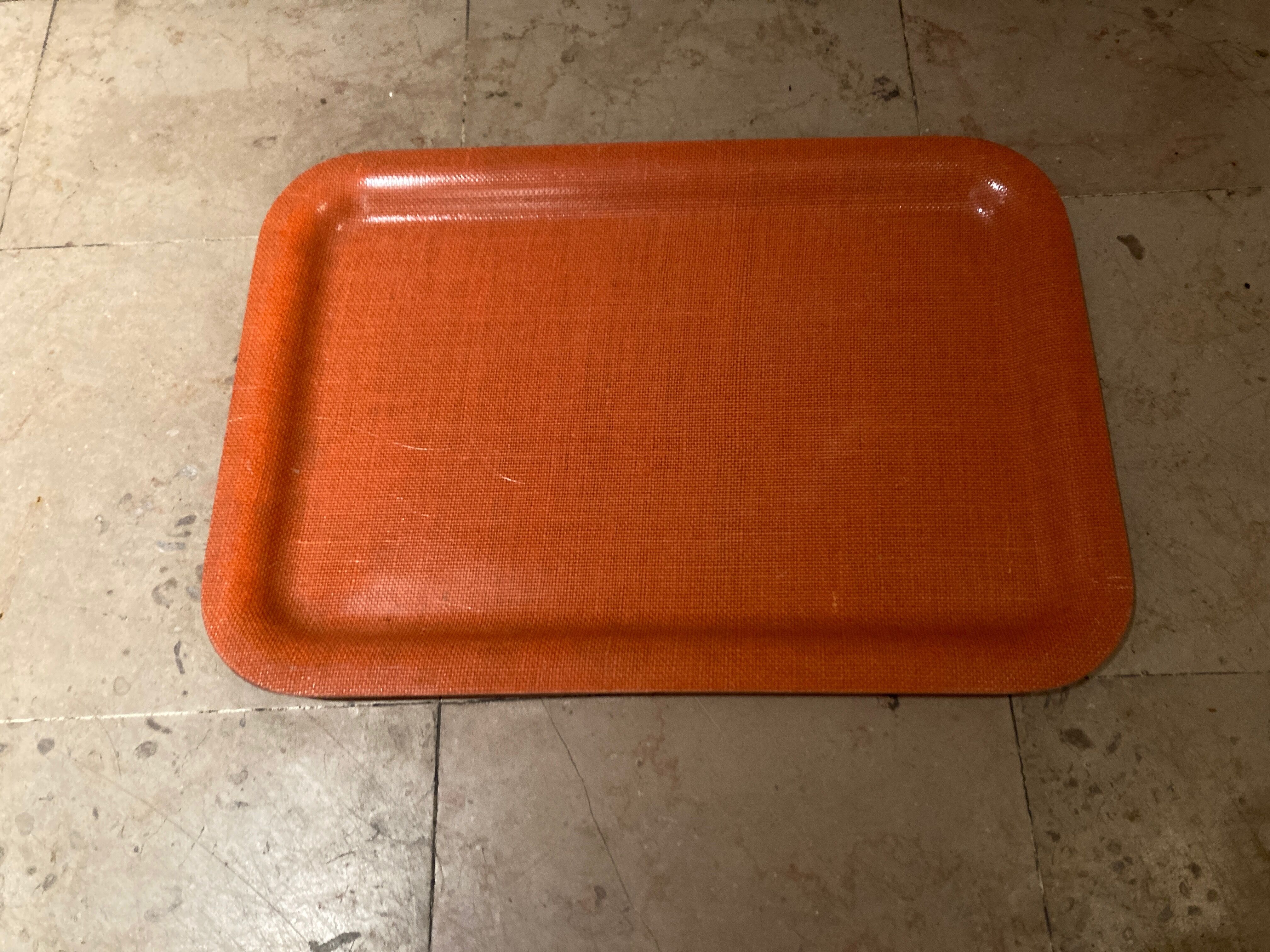 Produit Pop up Noel 22 Plateau 1970 en résine et jute orange