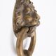 Gilded Bronze Lions head Door Knocker . Early 20th Century Hollan