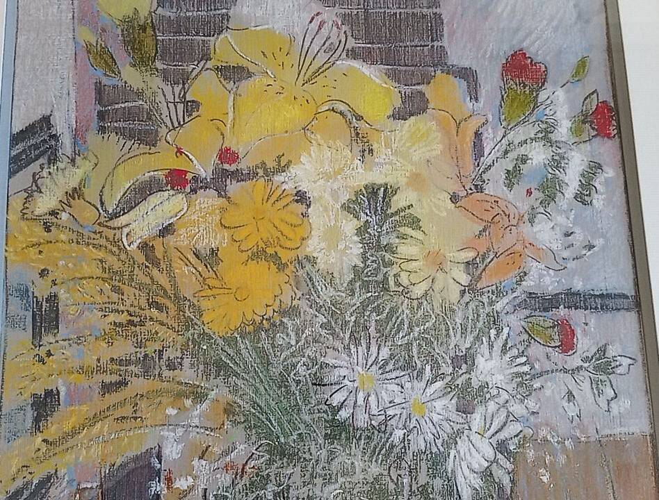 Pastel - Christine Delessert - 48 x 34 cm - bouquet of flowers